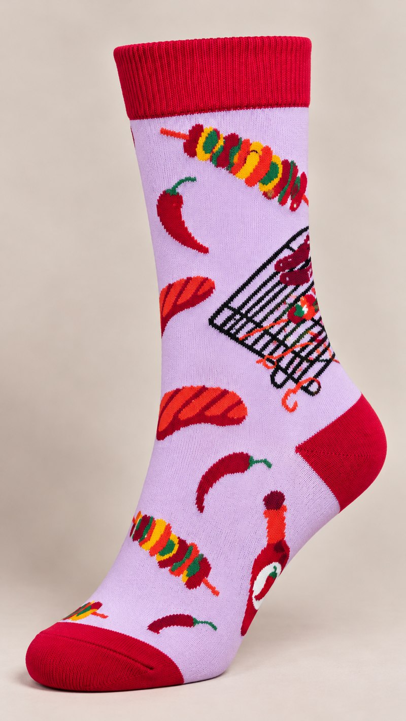 LaFemme_BBQ_800x1422-1 Unisex Viral Socks 1403-23 - Image 1