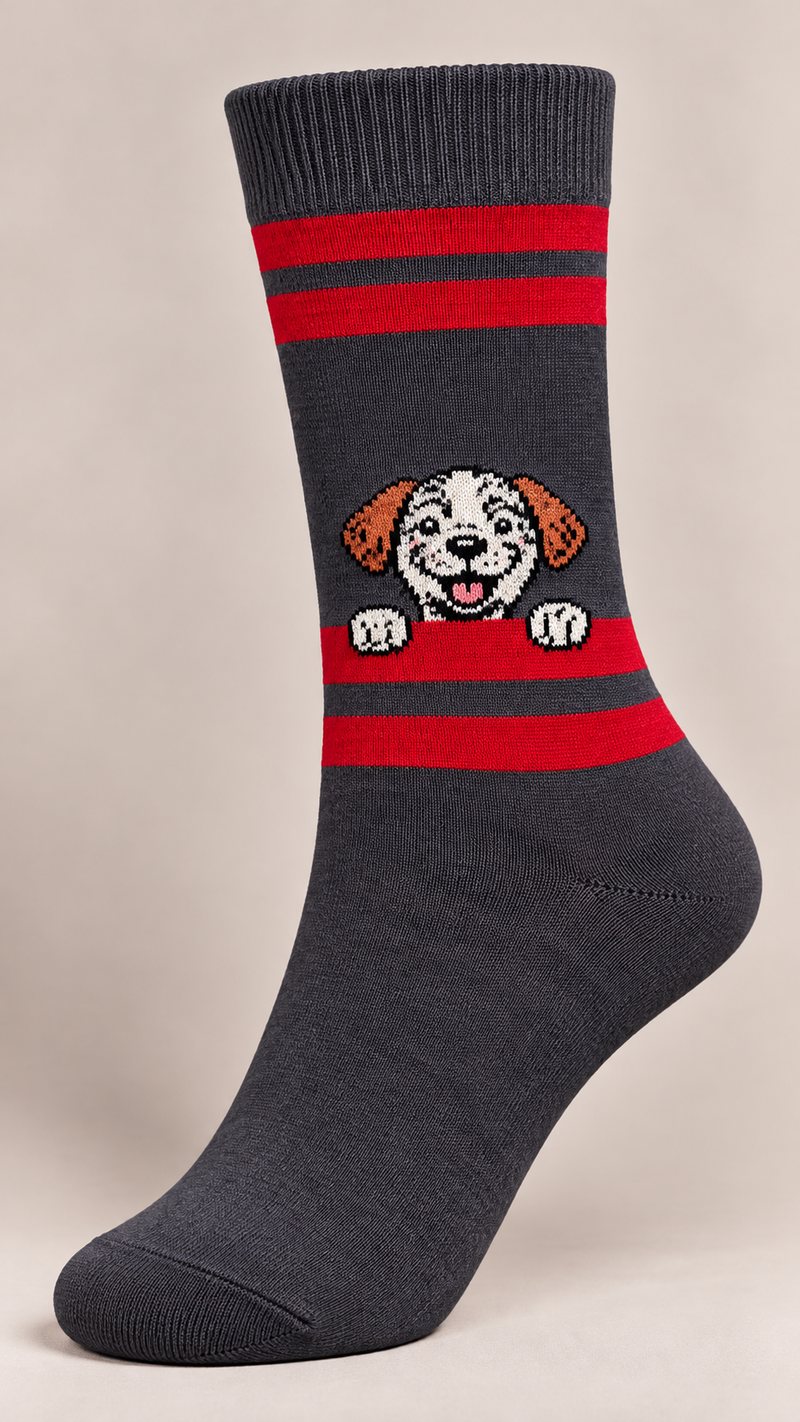 LaFemme_Puppy_800x1422 Unisex Viral Socks 1415-23 - Image 1